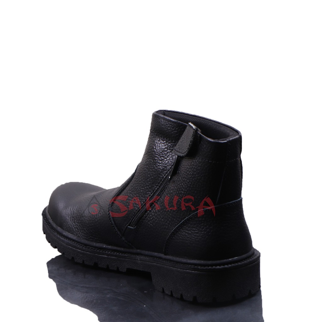 Sepatu Safety World Cruiser 6807 HITAM-Sepatu Kulit Safety