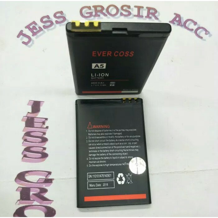 Baterai Battery Batere Evercross Evercoss Cross A200 , A5 Double Power