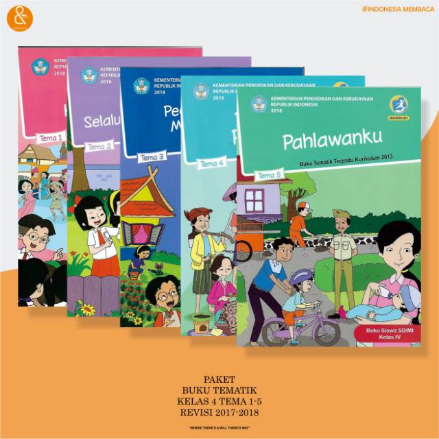 PAKET BUKU TEMATIK TERPADU KELAS 4 TEMA 1-5 KURIKULUM 2013  (5BUKU)