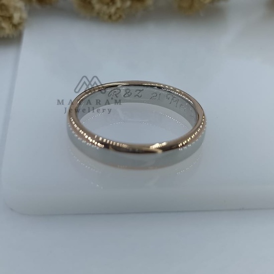 Cincin Kawin Tolitoli Platinum Kadar 10% - Bebas Request Model Cincin Custom By Mataram Jewellery - 