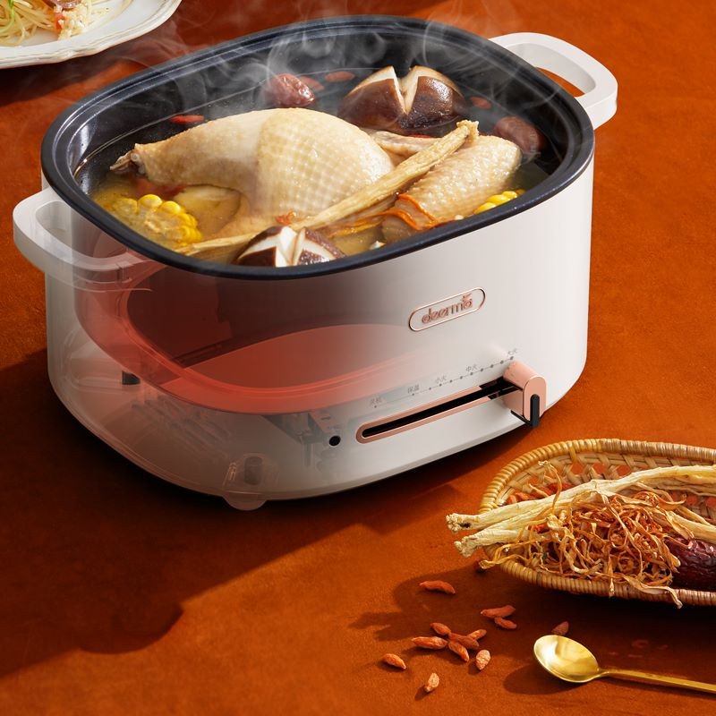 Deerma DG20 Electric Pot Cooker Panci Elektrik Steam Kukus Goreng Pan