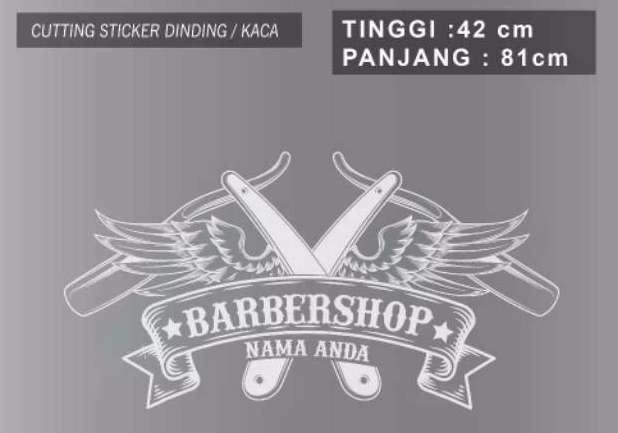 Cuting Cutting Stiker Sticker Barbershop Potong Rambut Pangkas Rambut Keren