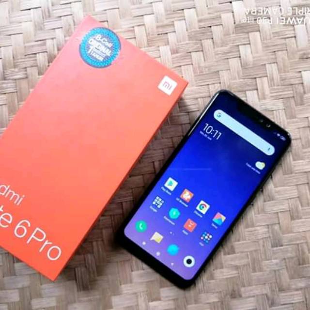 Xiaomi redmi note 6 pro 3/32 fulset nominus lumayan mulus second.barang normal