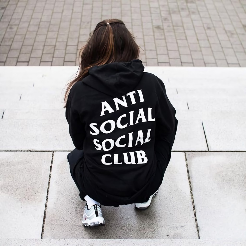 Hoodie Couple Anti Social Social Club Casual Premium Cotton Fleece