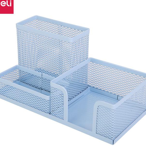 

Deli E9154 Tempat Alat Tulis-Mesh Desk Organizer 3 Comp - Abu-abu