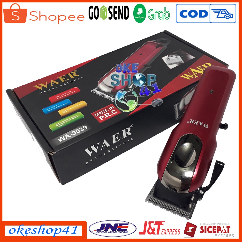 Waer WA-3039 Alat Cukur Rambut Cordless Hair Clipper