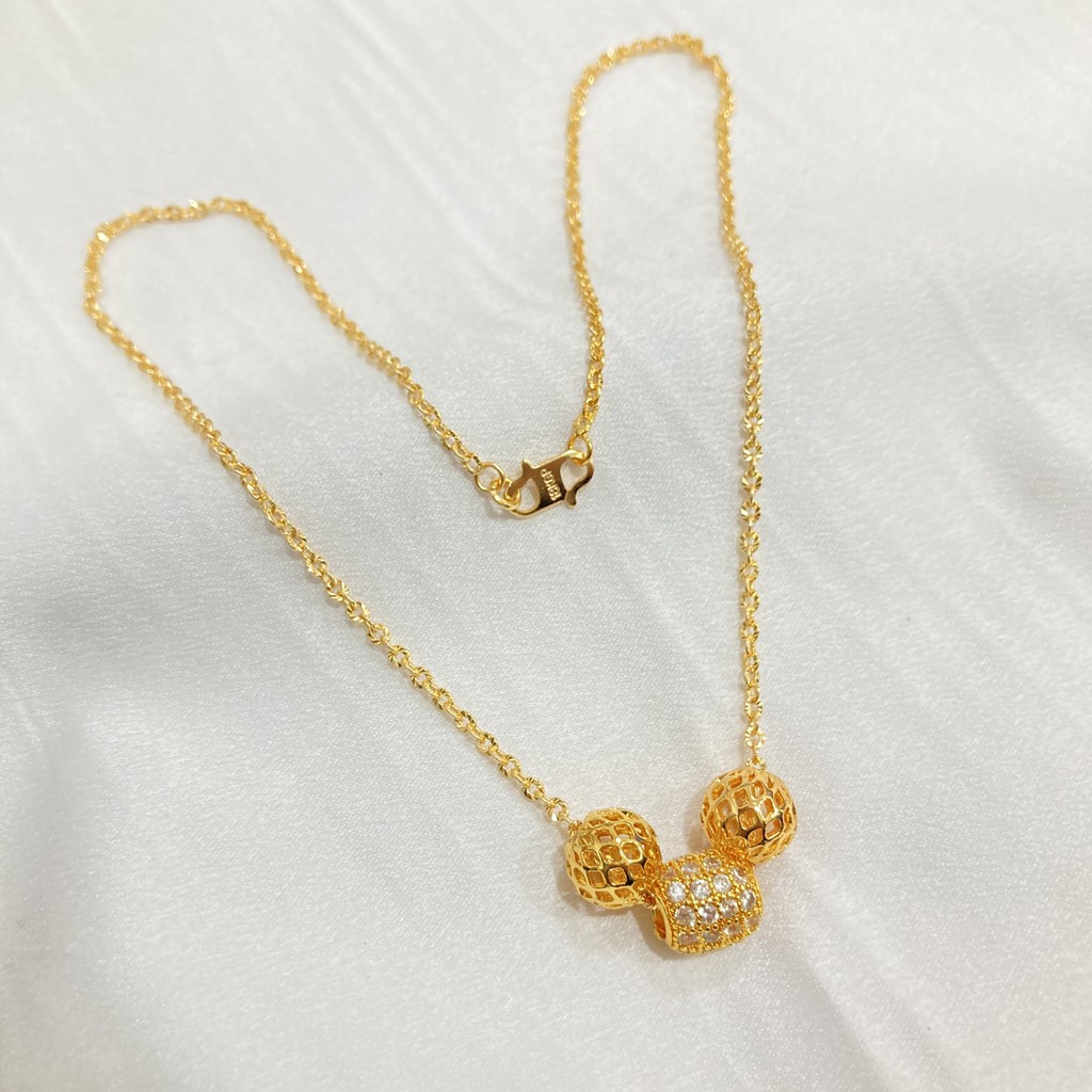 Kalung Liontin Xuping Lapis Emas Aksesoris Kalung Wanita Dewasa Perhiasan Fashion