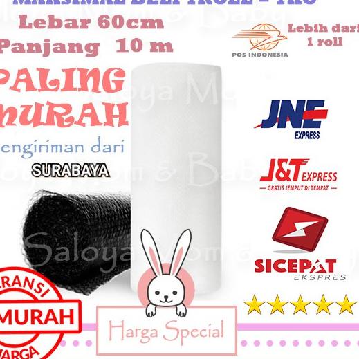 

✅Viral Banget❤JUAL Bubble wrap untuk packing 60cm x 10meter roll buble plastik gelembung meteran roll babel