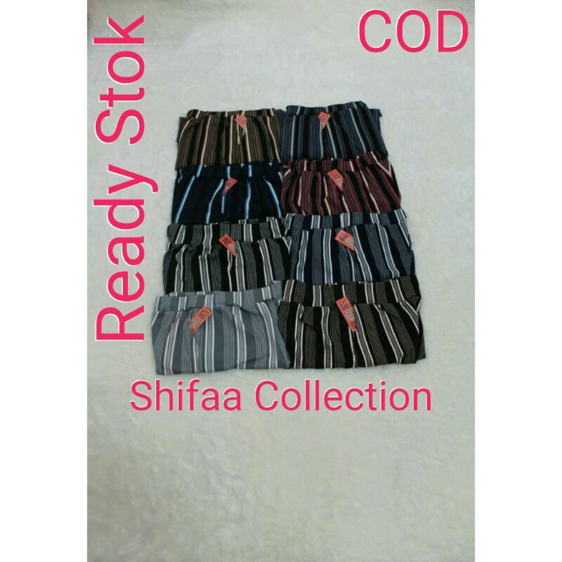 Celana Kulot Salur Pendek 7/8 - Waffle Crepe - ABG/Dewasa (BB 60-80 kg - Jumbo)