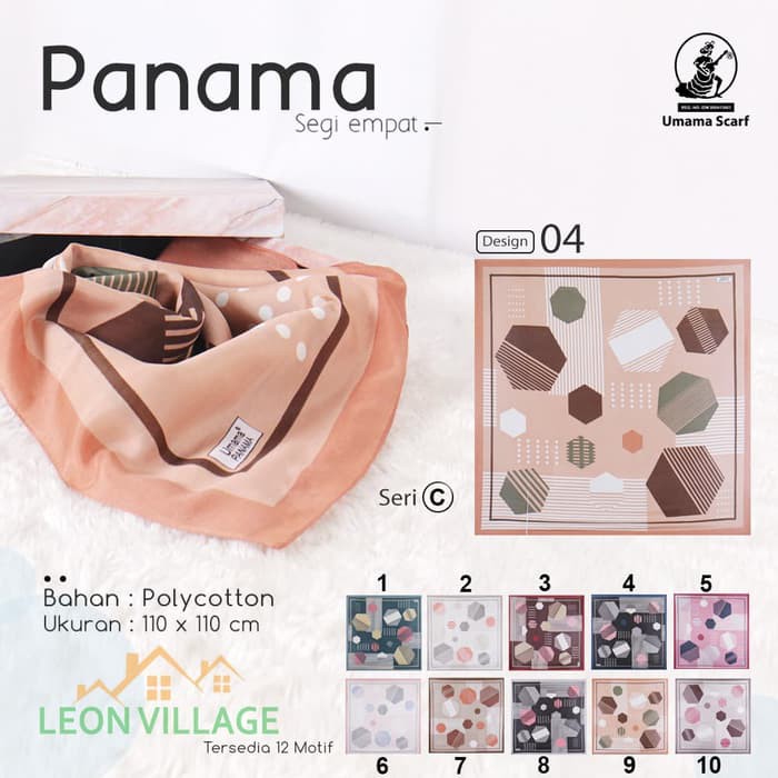 Kerudung PANAMA C4 UMAMA Hijab Jilbab Segi Empat Motif