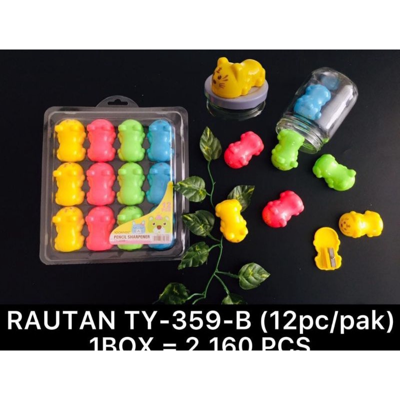 

Serutan/Rautan pensil kayu bentuk kucing