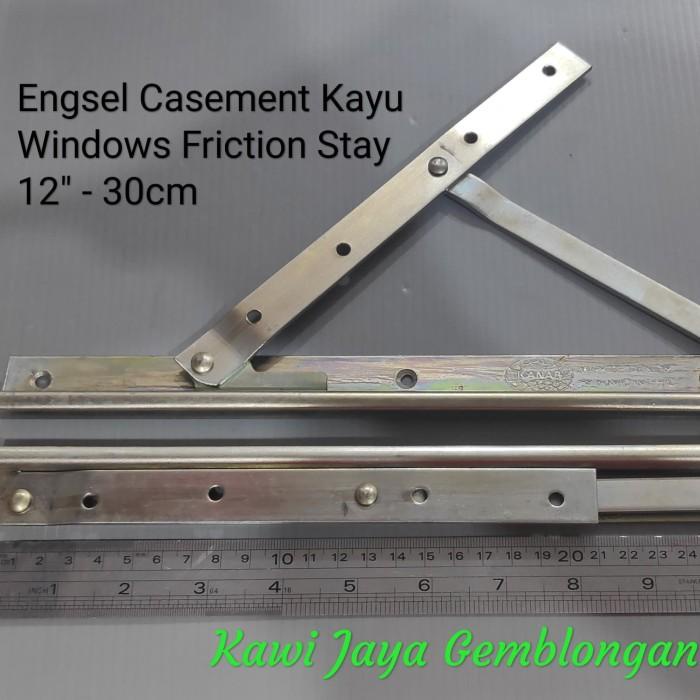 Engsel Jendela Kasemen Casement Window Kayu Friction Stay 12" 30Cm