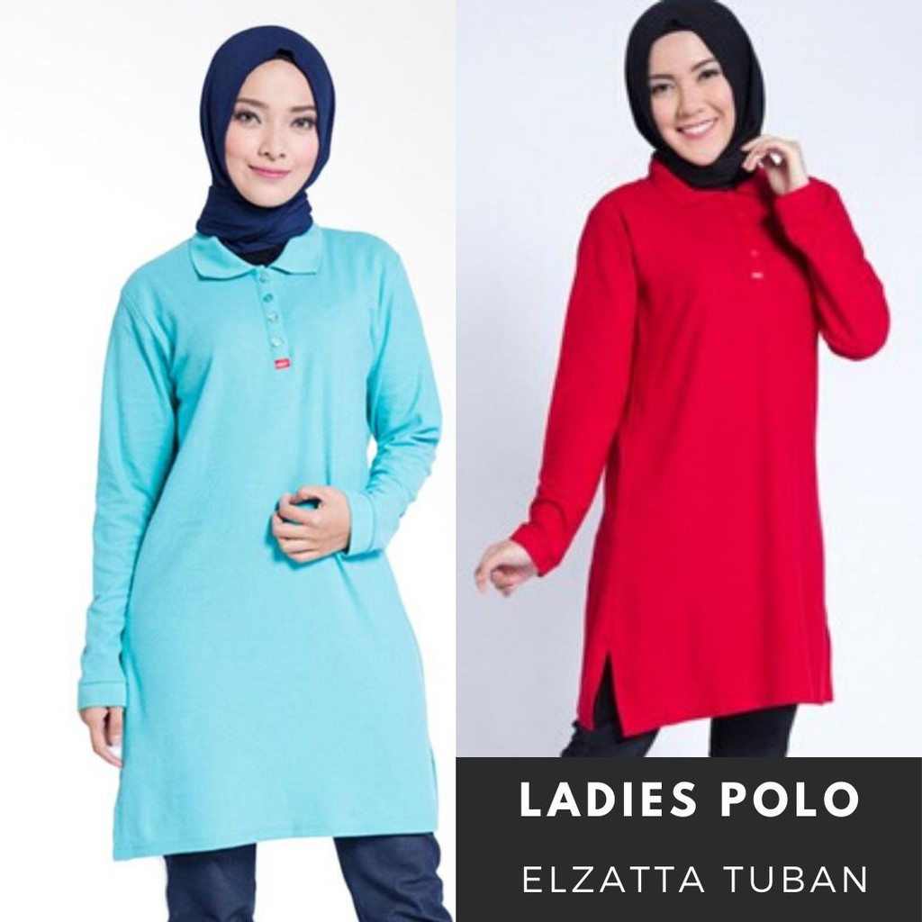  Dauky  Ladies Polo  Shirt Atasan Muslim Wanita Shopee 