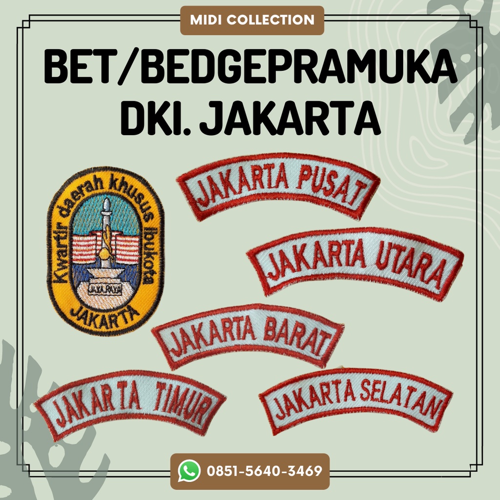 Bet/Bedge atau Bordiran Pramuka DKI.Jakarta Pusat/Utara/Timur/Selatan/Barat [Di jual Satuan]