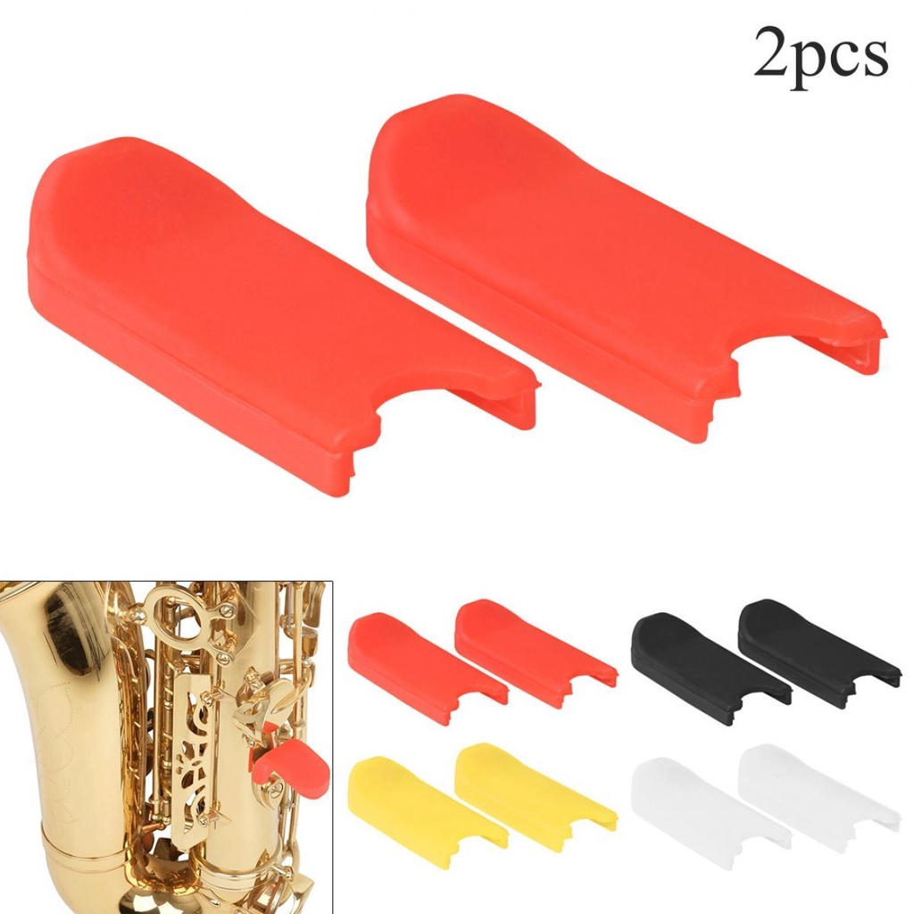 2 Pcs Bantalan Jari Bahan Silikon Untuk Saxophone