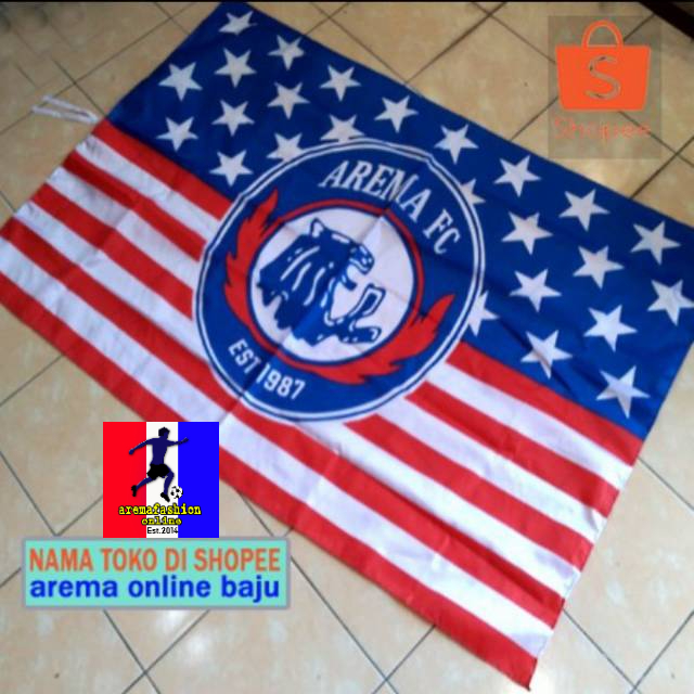 Bendera arema fc terbaru 1,5 METER -arema online AREMAFASHION