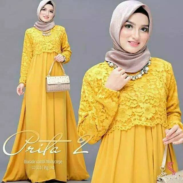 GAMIS PRITA MAXI DRESS WANITA KONDANGAN TERLARISJUMBO Ki