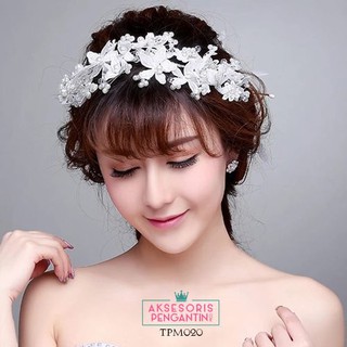 Aksesoris Sanggul Pesta Pengantin Modern L Tiara Rambut Wedding Tpm020