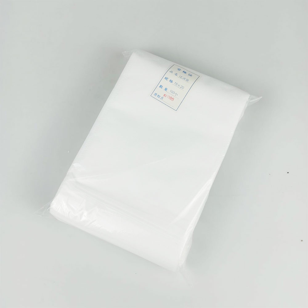 Kantung Filter Saringan Teh Teabag Drawstring Disposable 15 x 20 cm 100 PCS - M101 - White