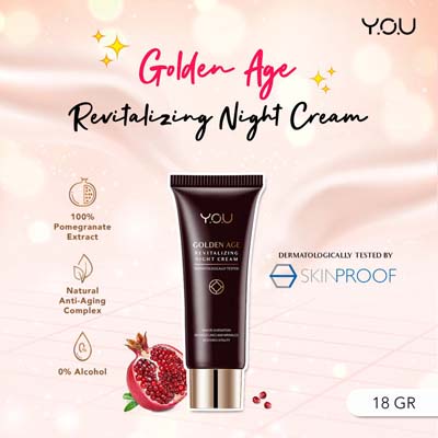 YOU Golden Age Revitalizing Night Cream 18g [ Overnight Skin Reviving Complex]