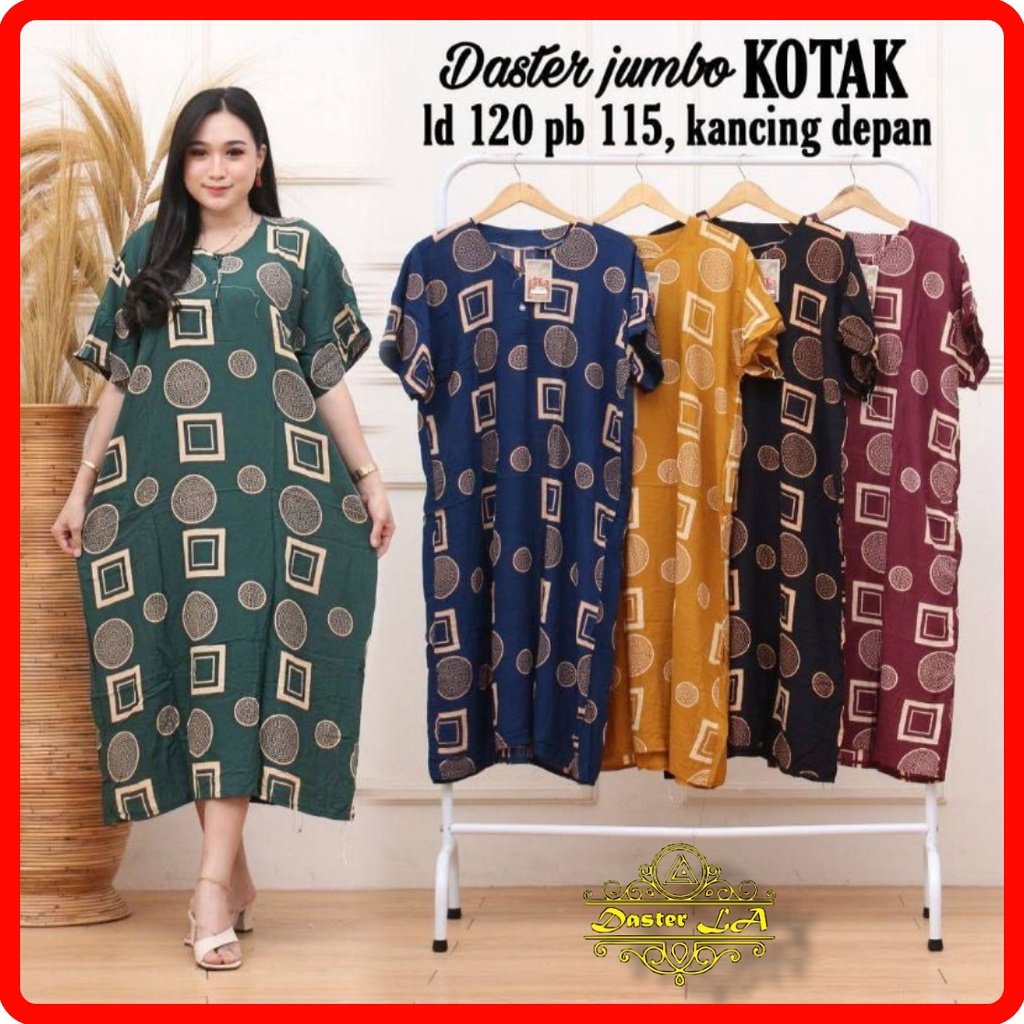 Daster JUMBO CABUTAN KOTAK LD 120 / DASTERBUMIL BUSUI MURAH KANCING DEPAN