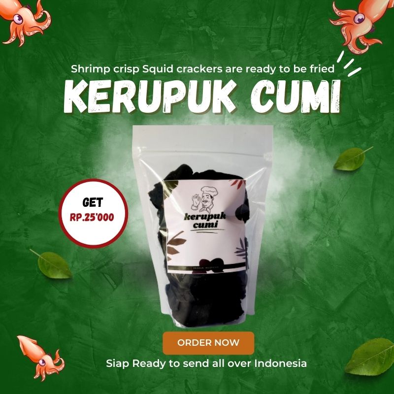 

kerupuk cumi hitam asli 500 gram/krupuk cumi mentah original tampa campuran