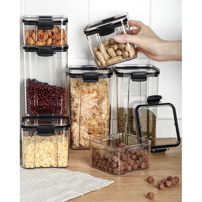 TOPLES KOTAK BENING KOTAK PENYIMPANAN KACANG SNACK BOX PENYIMPANAN CEREAL MAKANAN KERING BOX KONTAINER PENYIMPANAN BUMBU DAPUR