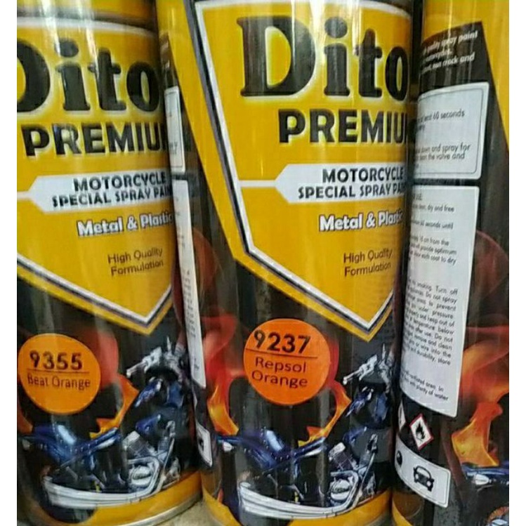 cat semprot Pilok diton Premium 400cc jingga Oren Repsol orange, beat orange