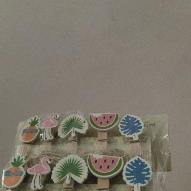 Set Jepitan Polaroid Foto Flamingo Nanas Dapat 10 Pcs Gratis Tali Beli Satu Set Dapat Sepuluh Pcs