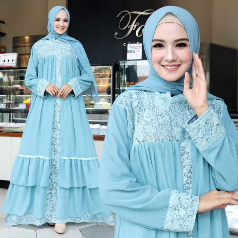 NF - Baju Lebaran 2021 2022 Terbaru Busana Muslim Gamis Murah Gaun Pesta Muslimah Baju Wanita Kondan