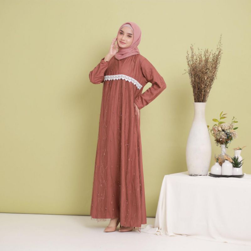 MAKIA DRESS SYIRAASWARDROBE DRESS CREPE MIX TILE