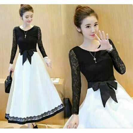 Terbaru ❤Bodycon Dress Brukat Brokat Lace Import Bangkok BKK/ Gaun Pesta Brukat Party Putih Jumbo