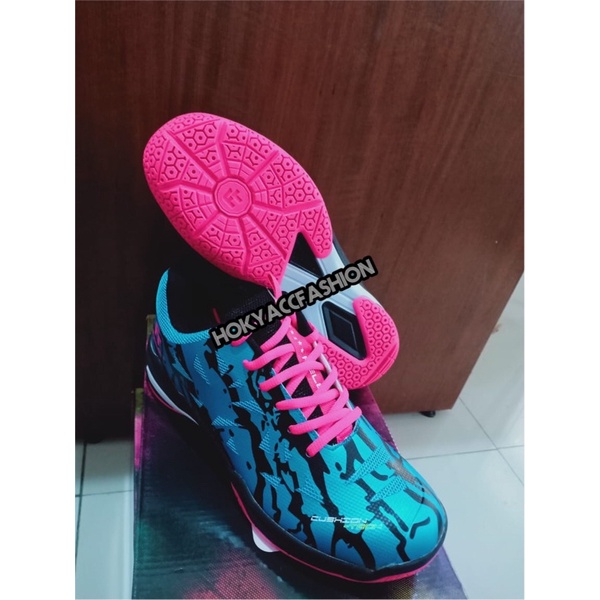 Sepatu Badminton bulutangkis Felet FT Boost 1.0 / Sepatu Felet Ranger Boost Blue Pink Original