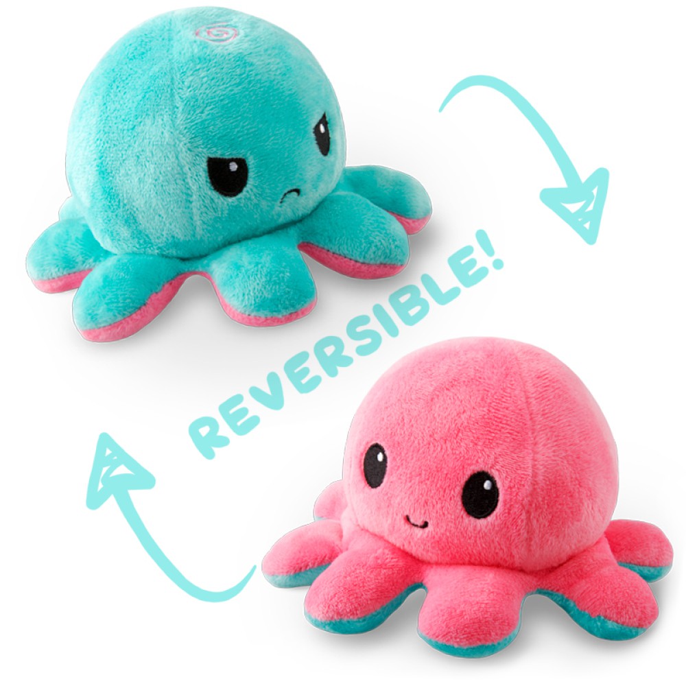 BONEKA GURITA BONEKA OCTOPUS REVERSIBLE OCTOPUS PINK-BLUE