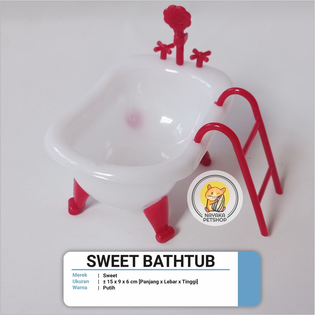 Sweet Bathtub Hamster Tempat Mandi Pasir Mainan Hewan