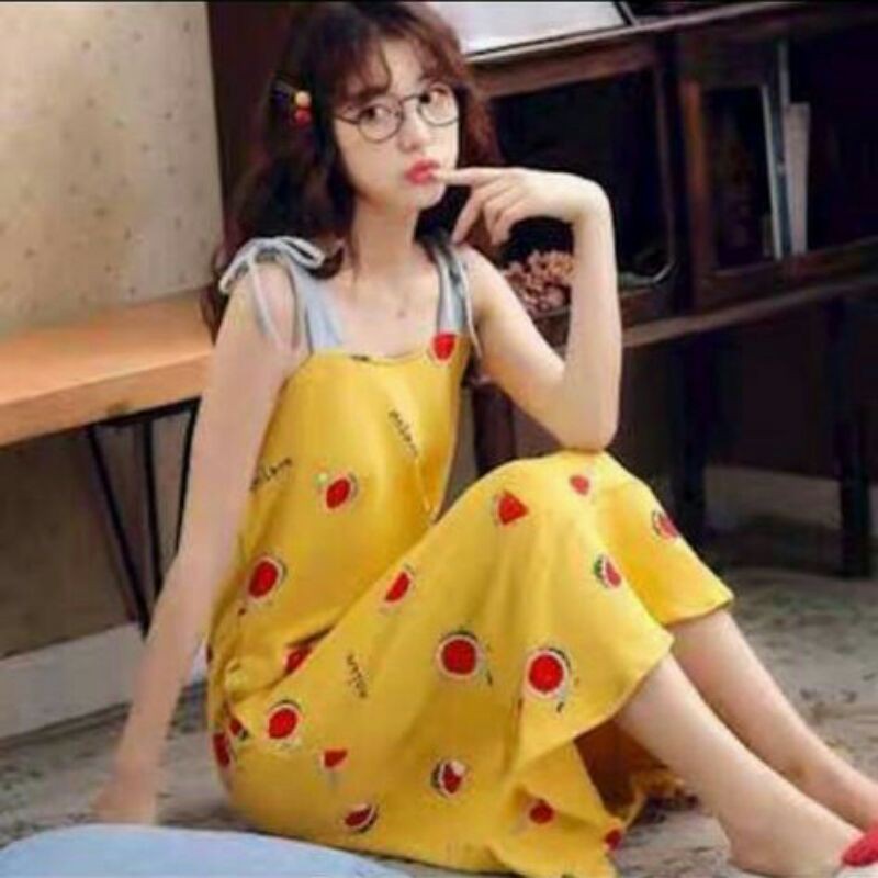 Daster tali kekinian - Daster wanita import - Daster spandex tali / Daster Lengan Buntung Import / Daster wanita terbaru / Daster Korean