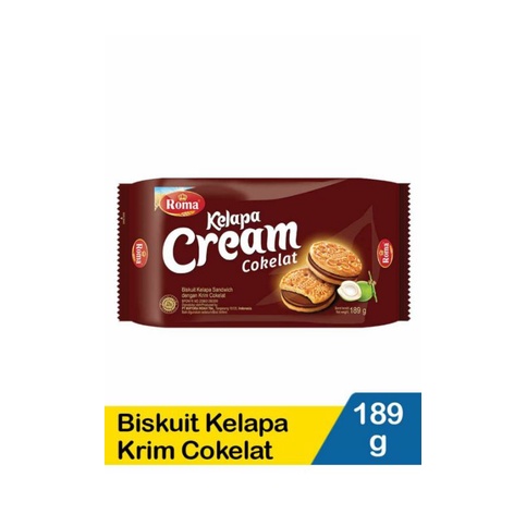 

Roma biscuit Kelapa cream Cokelat 189g