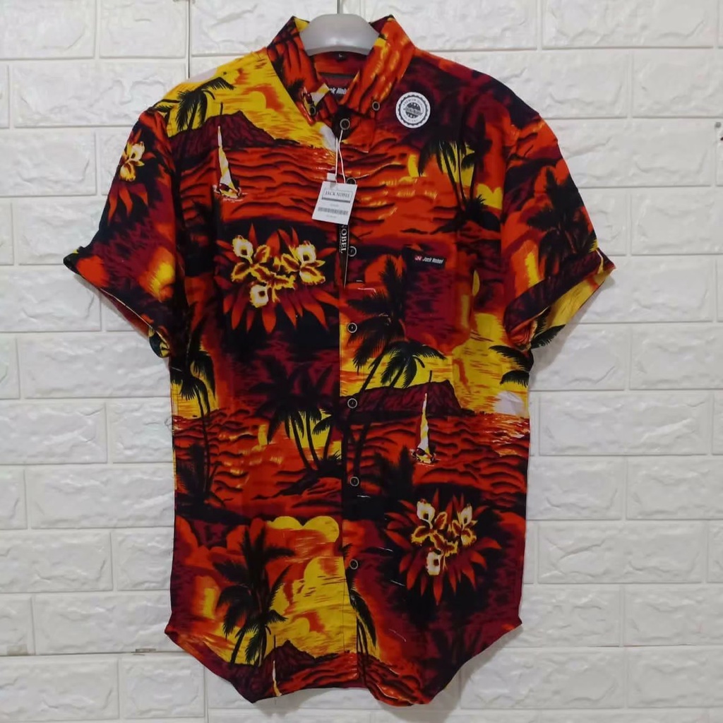 Kemeja Pria Rayon /Kemeja Pantai Pria/Kemeja Fullprinting Rayon/Kemeja Pria Lengan Pendek Motif