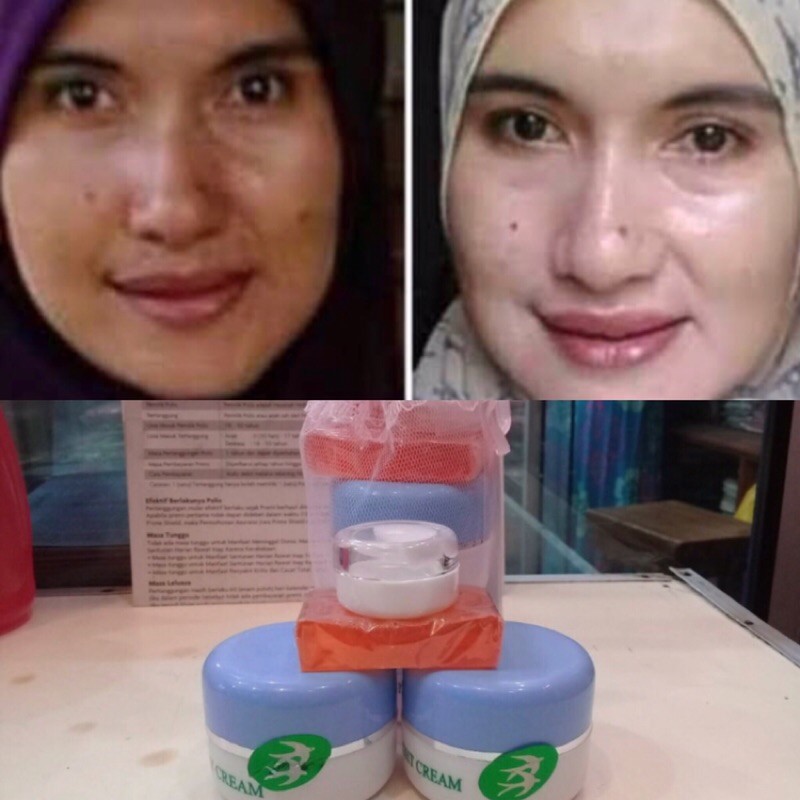 Cream walet original tutup biru