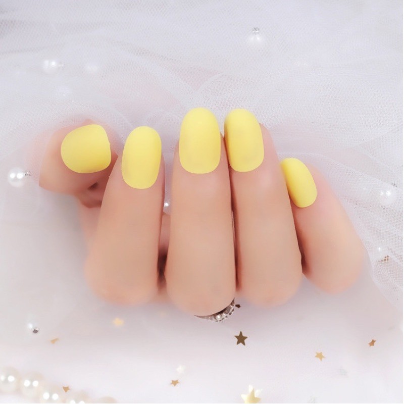 1 set 24 KUKU OVAL SHORT MATTE PART 2 || BELUM TERMASUK LEM || FAKE NAILS NATURAL OVAL MATTE SHORT