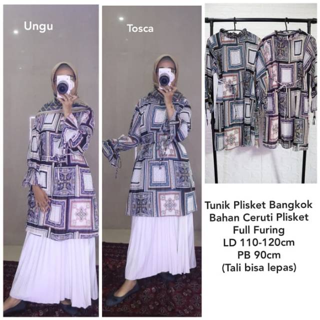 Tunik Plisket Import