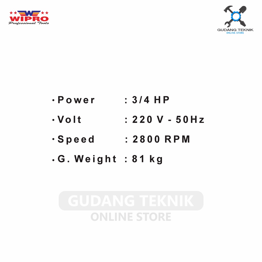 Mesin Asah Potong Batu Multifungsi 3/4 HP WIPRO MAP-60 / Mesin Poles Cincin WIPRO MAP60 - Mesin Asah Potong Batu 220V WIPRO MAP 60