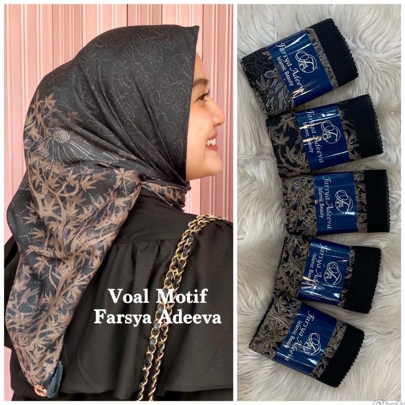 Jilbab Adeeva Denay Motif Koran Segiempat Voal Premium 30+ Motif-Motif 22