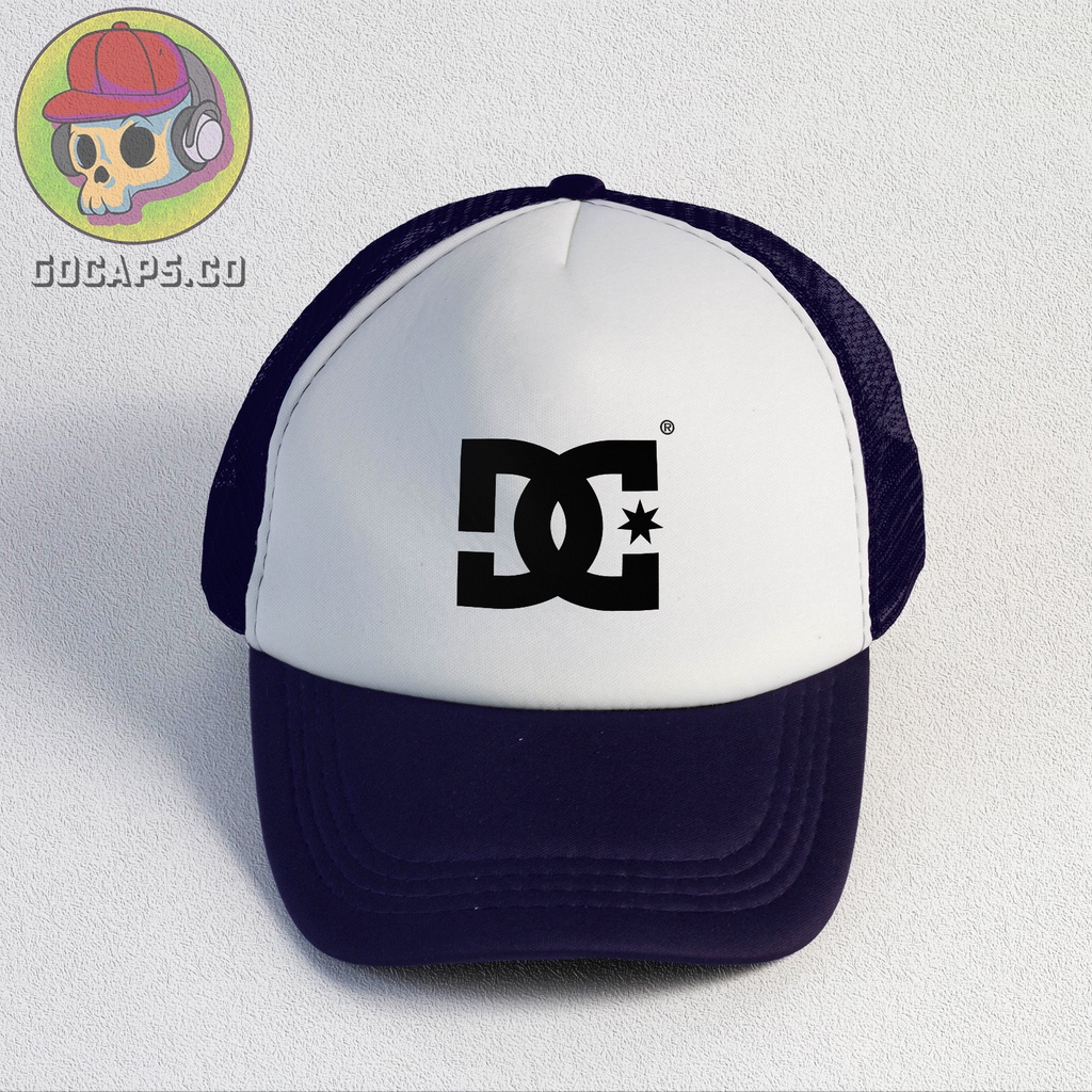 DC | Trucker Hat | Topi Pria | Trucker | Baseball | Brand | Topi Jaring | Gocaps