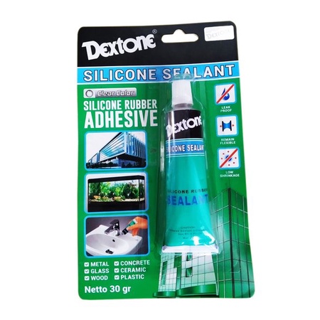 

LEM KACA / LEM SILICONE RUBBER SEALANT DEXTONE KECIL 30 GR ( ASLI )