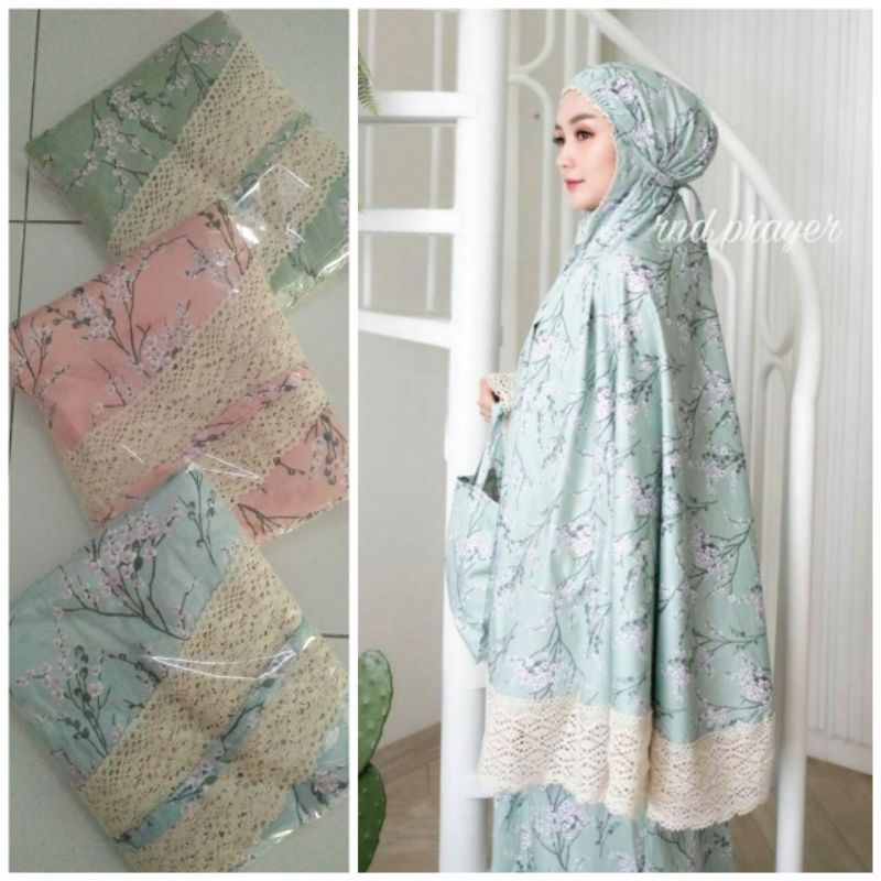 Mukena katun jepang ori dewasa jumbo