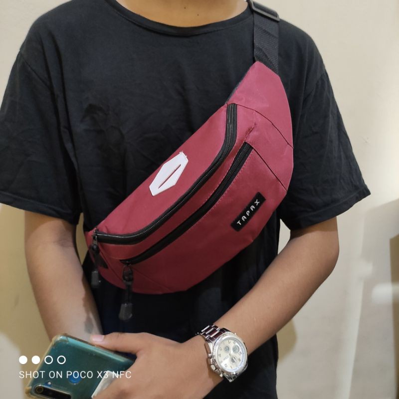 TAS TAPAX | TAS PRIA SELEMPANG | TAS PINGGANG | TAS PRIA MURAH