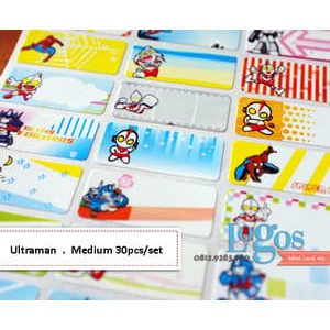 Heroes Sticker MEDIUM Name Label. Stiker karakter campuran hero ultraman spiderman transformer