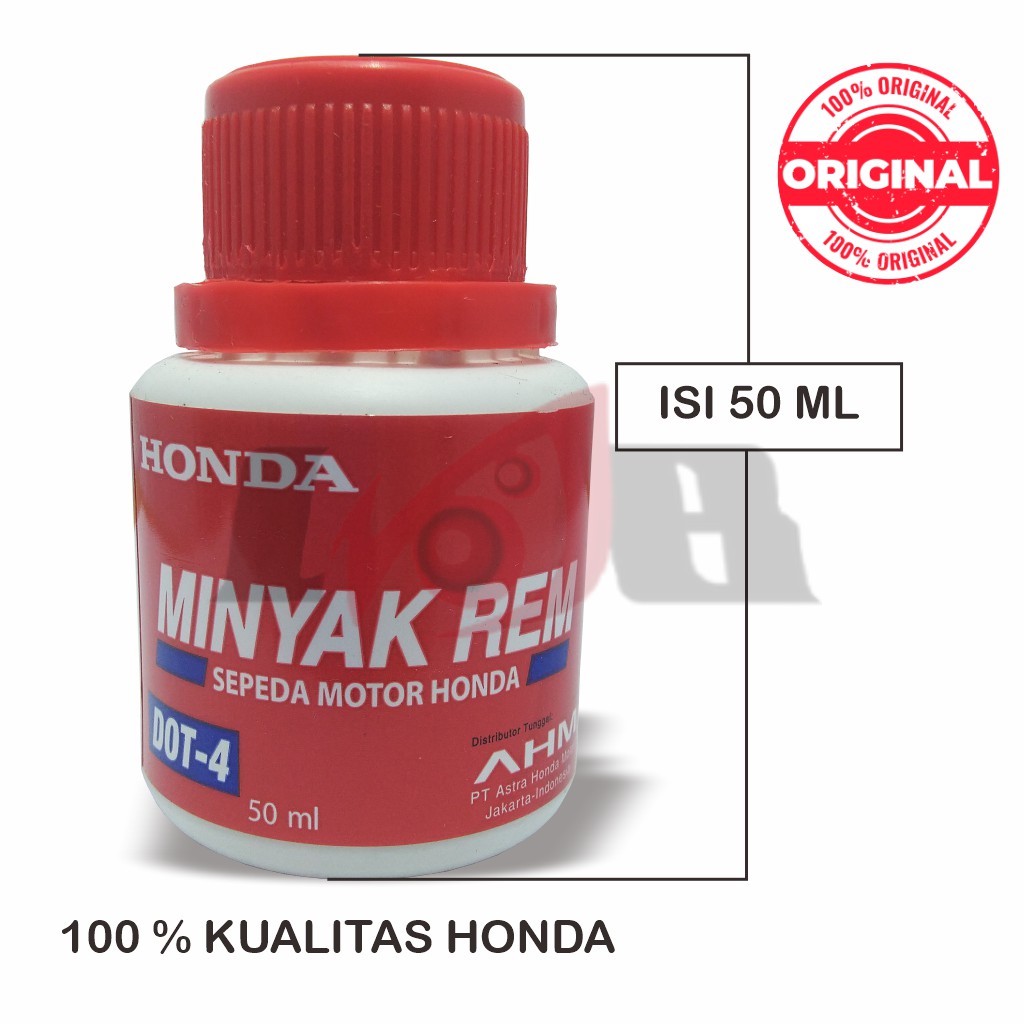 Oli Minyak Rem AHM DOT4 Original Dot 4 Motor Honda Matic Bebek Sport