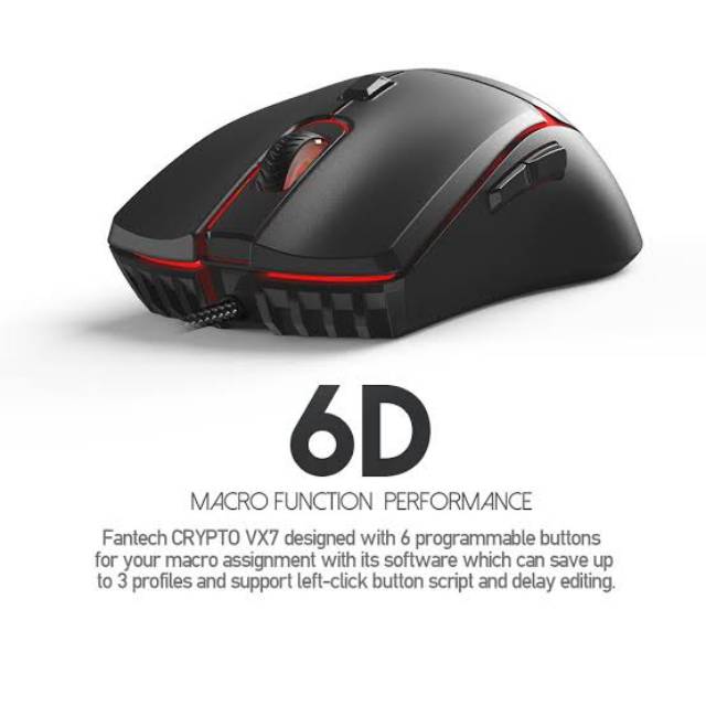 Fantech CRYPTO VX7 Macro Gaming Mouse USB